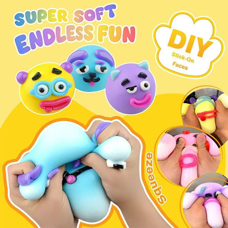 Dog Face Swap Squishy Realistic Stress Relief Squeeze Toy
