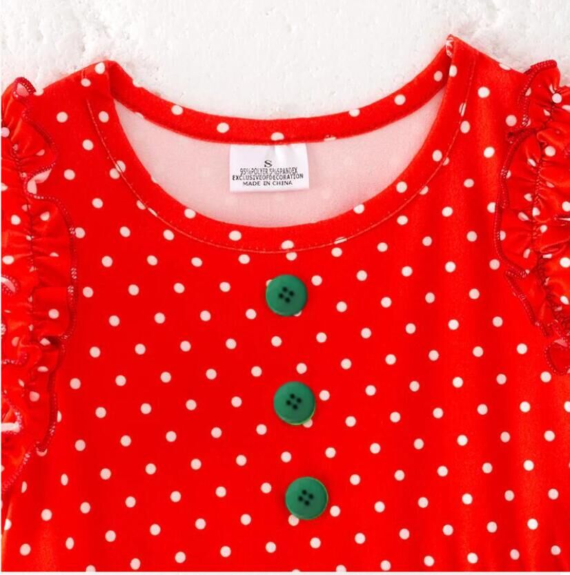 Girls Summer Red Green Watermelon Twirl Dress