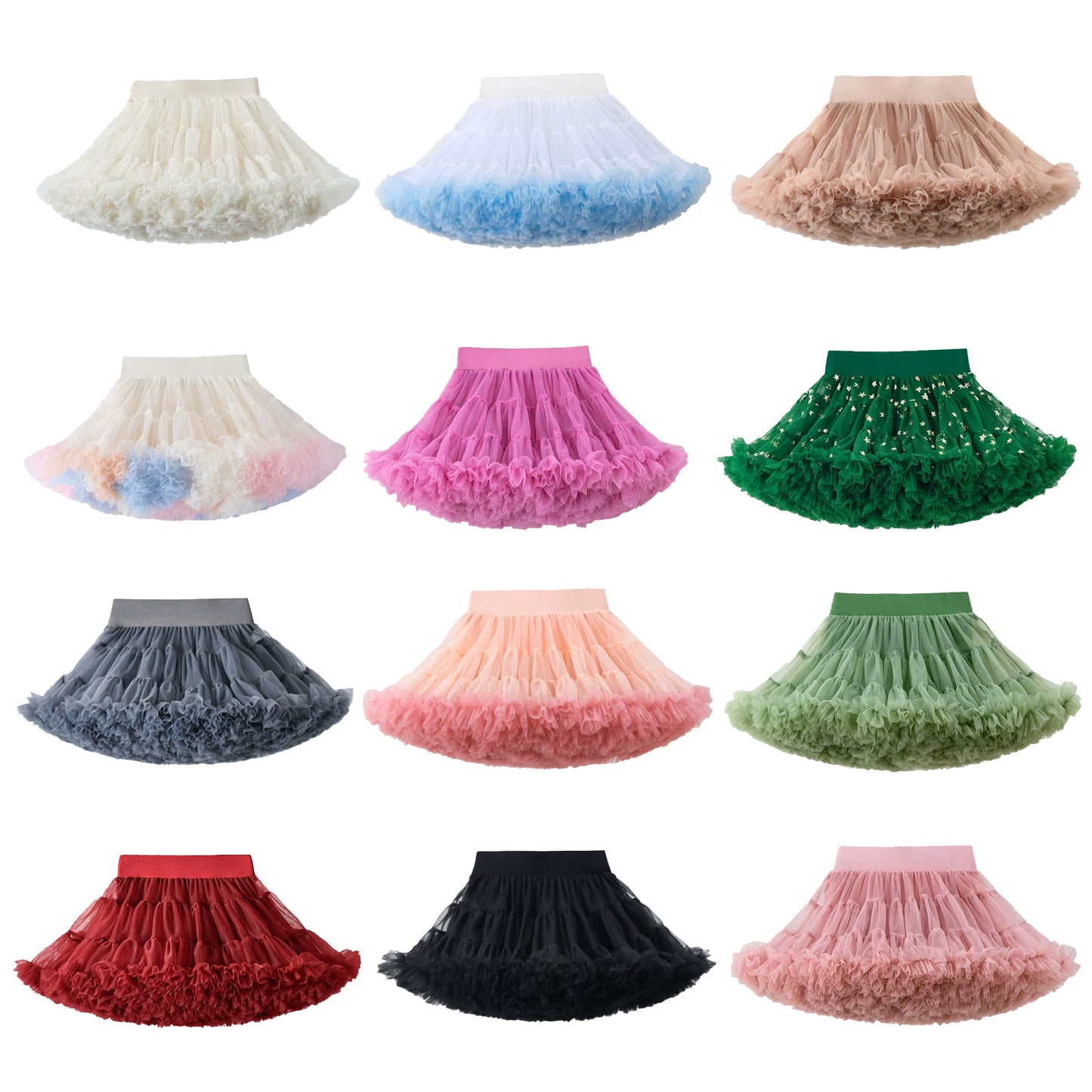 Toddler Girls Summer Multicolor Tutu Tulle Skirt