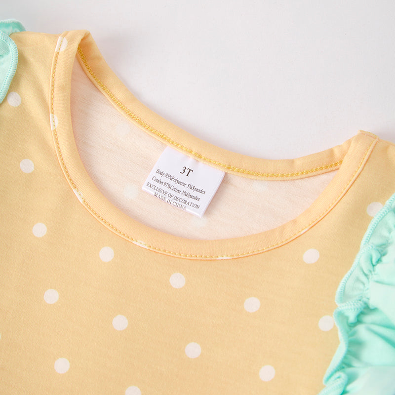 Girls Summer Back To School Ruffled Pocket Dress