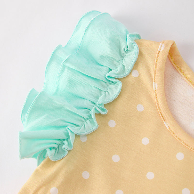 Girls Summer Back To School Ruffled Pocket Dress