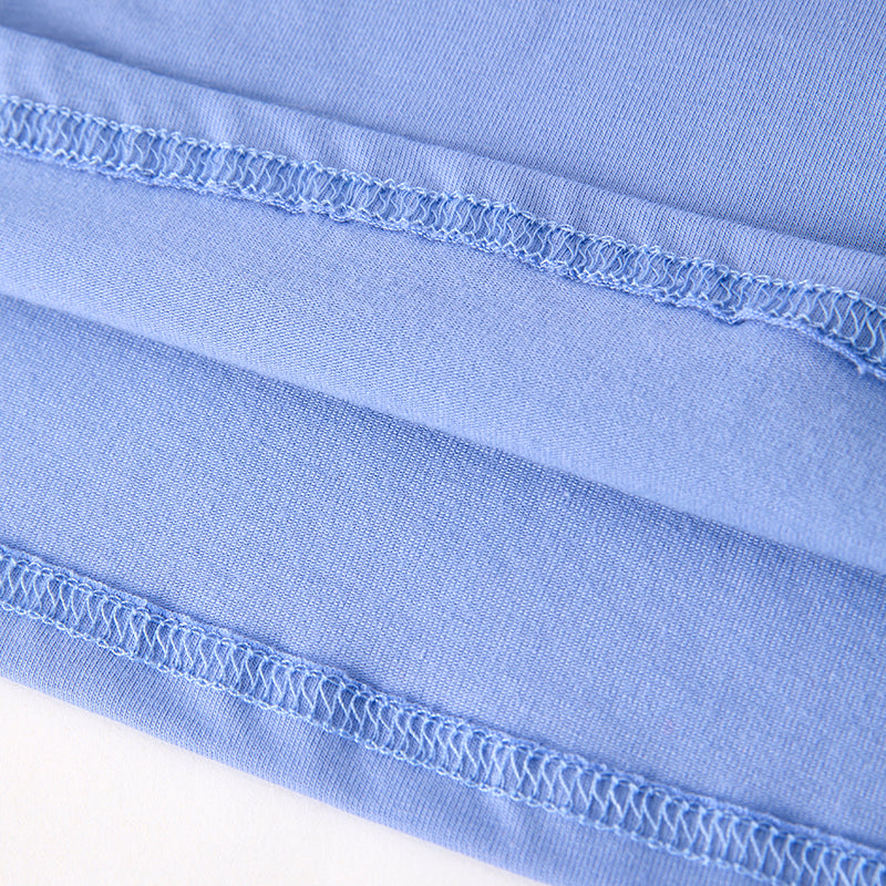 Boys Back To School Blue Pencil Embroidered Short Set