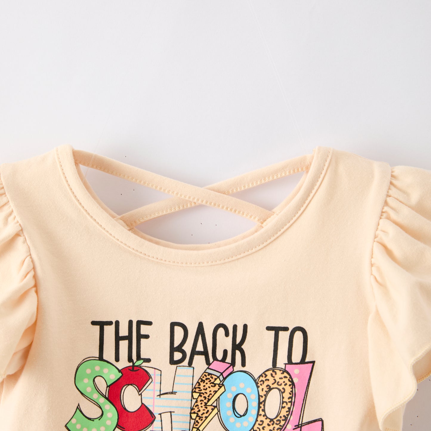 Girls Back To School Tour Letter Print Capri Set