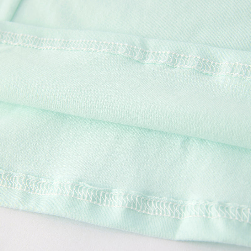 Girls Back To School Apple Embroidered Denim Short Set