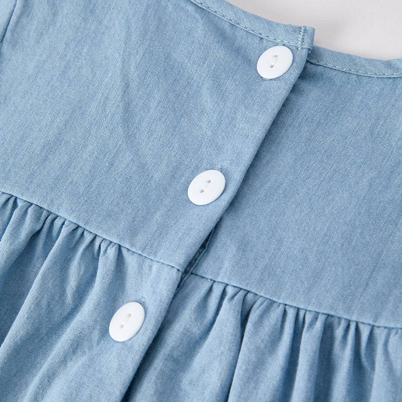 Girls Back To School HOMEWORK Applique Dress