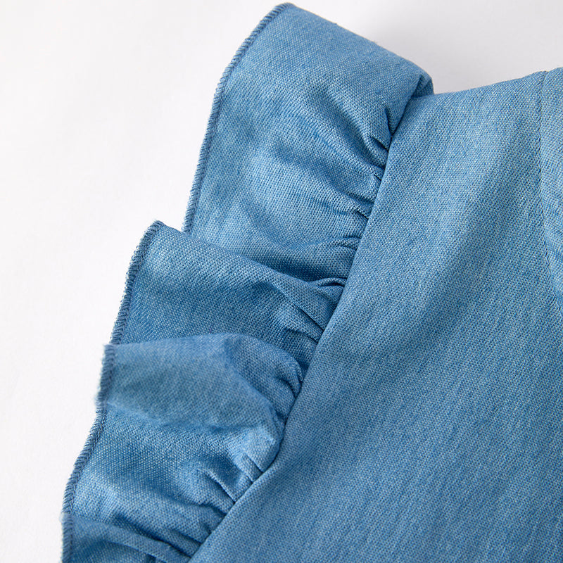 Girls Summer Back To School Applique Dress With Matching Bag