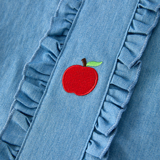 Girls Summer Back To School Applique Dress With Matching Bag