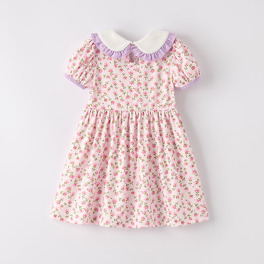 Girls Halloween Floral Corn Applique Cute Dress