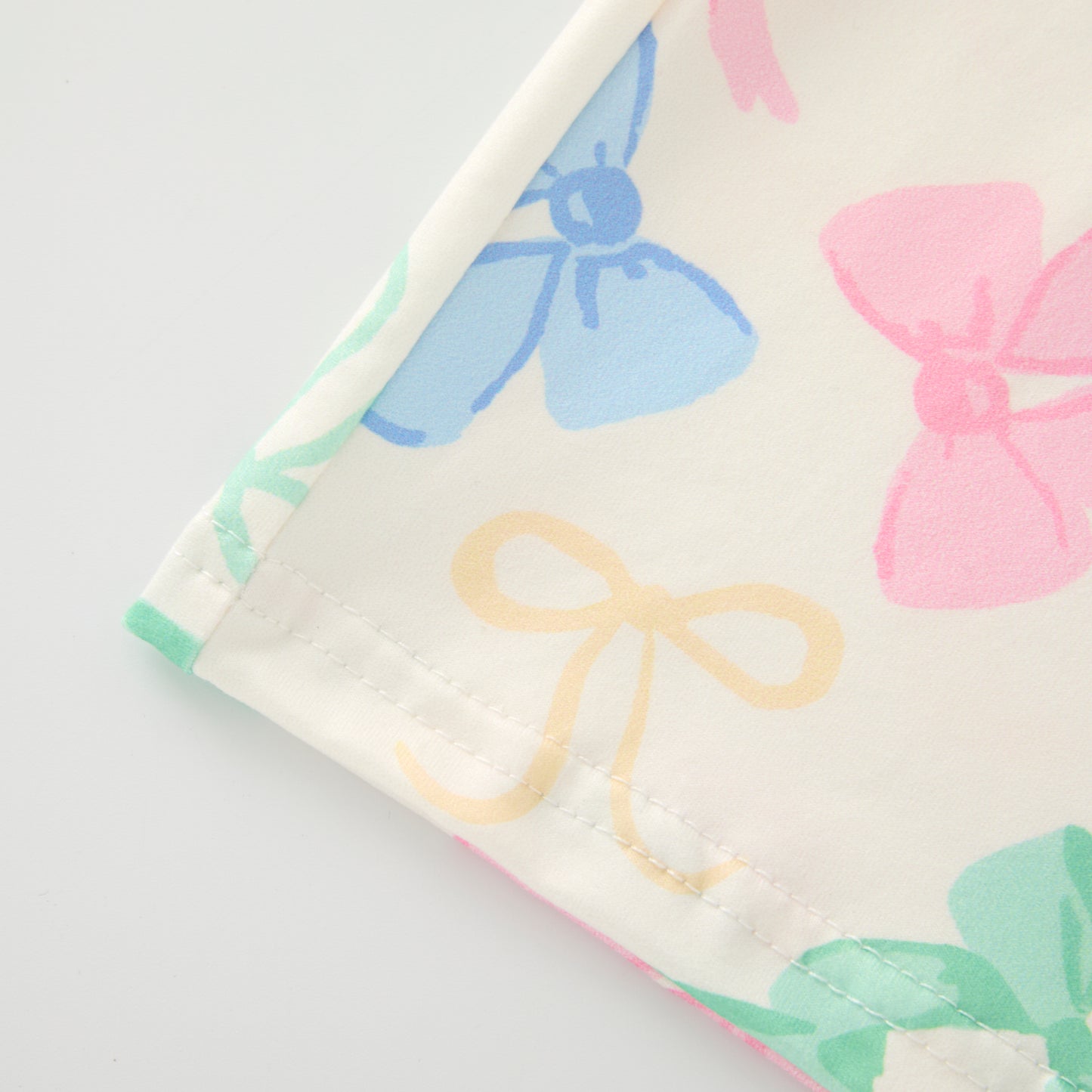 Girls Summer Colorful Bow Print Soft Jumpsuit