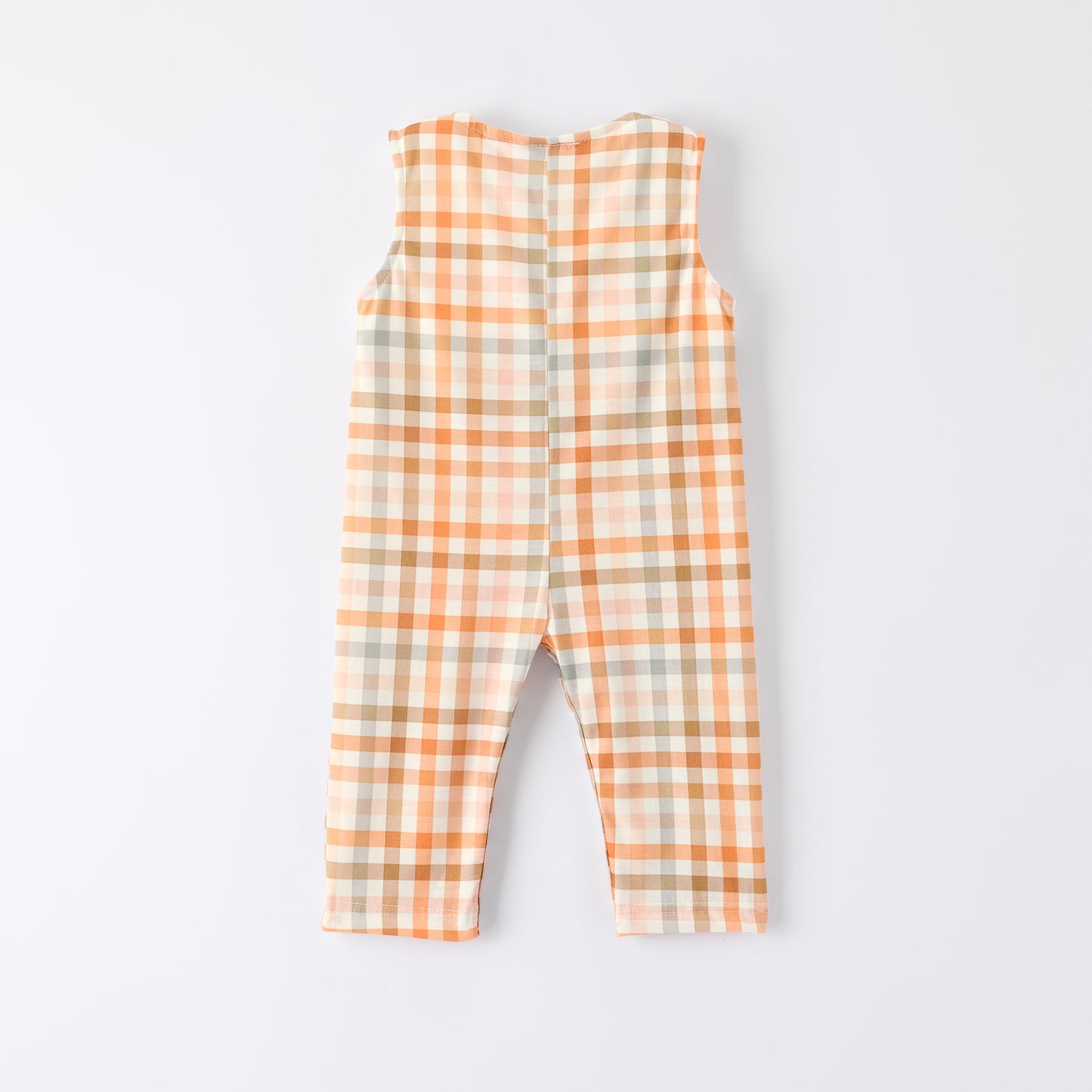 Boys Thanksgiving Pumpkin Turkey Embroidery Smock Fall Bubble Romper