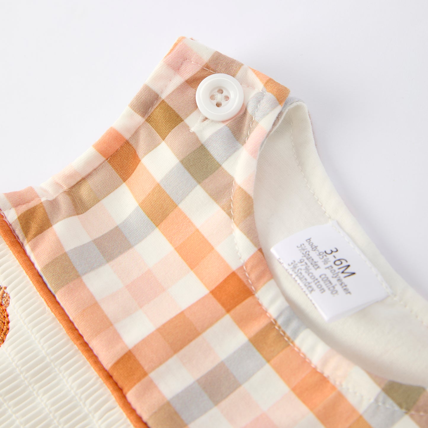 Boys Thanksgiving Pumpkin Turkey Embroidery Smock Fall Bubble Romper