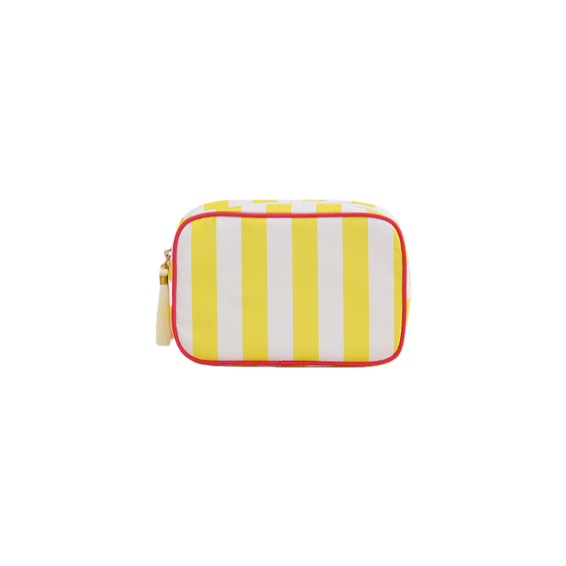 Striped Cosmetic Bag – Simple & Fresh Travel Makeup and Toiletry Pouch