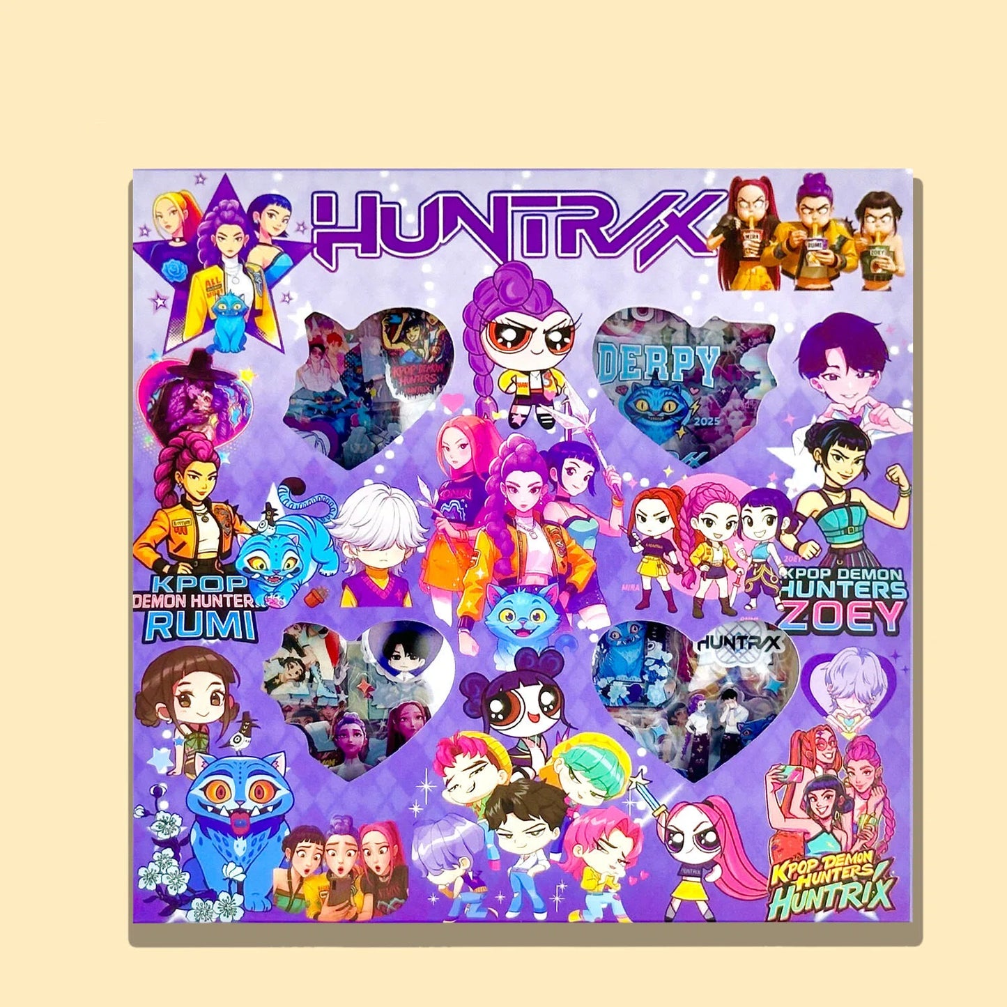 Cartoon Demon Hunters Boxed Stickers – Rich Designs, Pre-Cut Creative DIY Journal Stickers