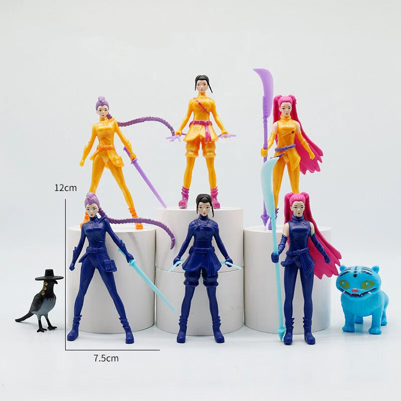 K-Pop Demon Hunters Saga Boy Group Tiger Blind Box Figures – 2–4.5 Inch Mini Collectible Model Ornaments
