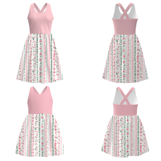 Mommy And Me Mother's Day Pink Floral Print Dress