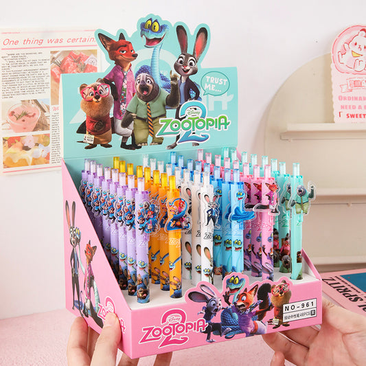 Zootopia 2 Nick Judy Character Resin Clip Pens Click Gel Pens for Students & Office Use