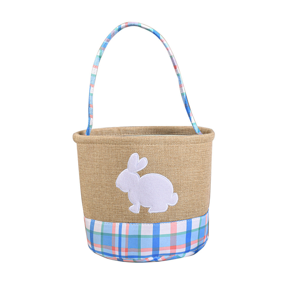 Colorful Gingham Easter Basket for Kids – Egg Hunt & Gift Basket