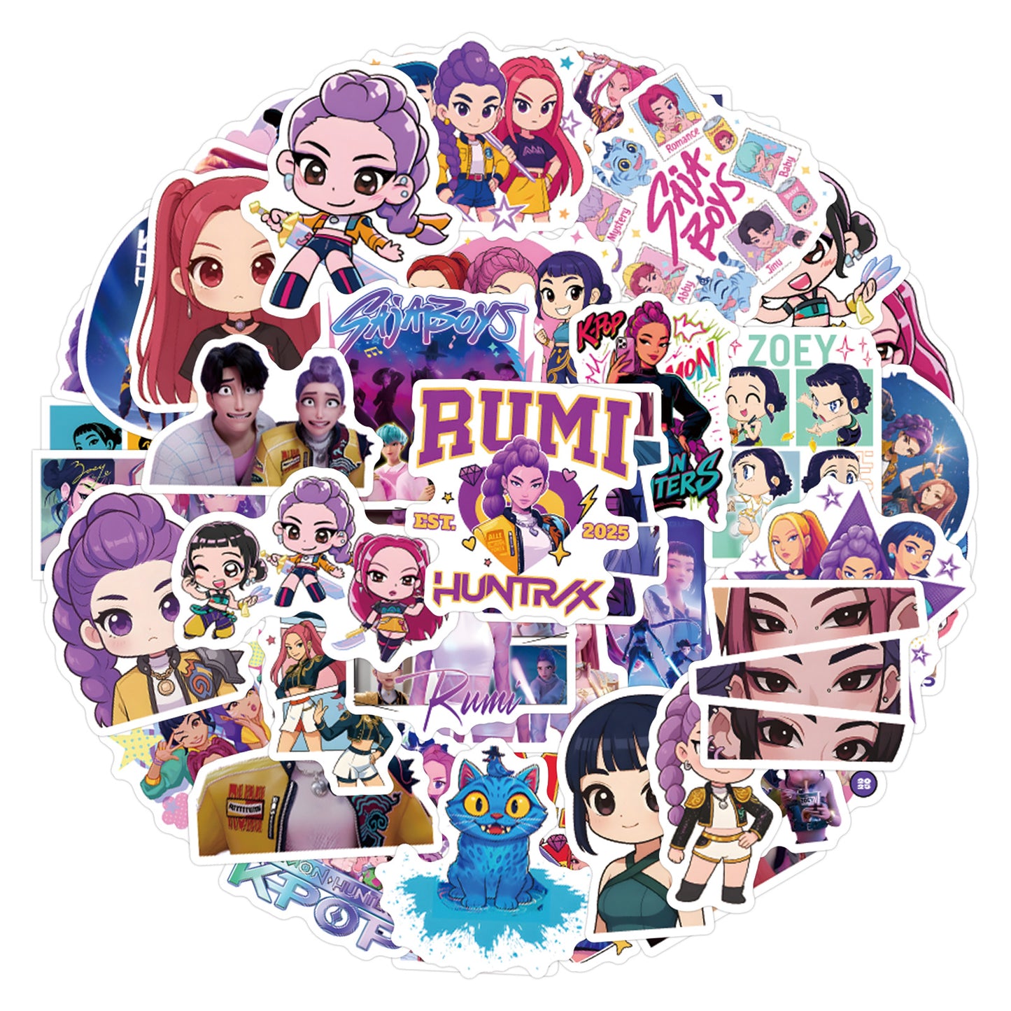 KPOP Demon Hunters Saja Boys Stickers Character Decals DIY Scrapbooking & Craft Supplies