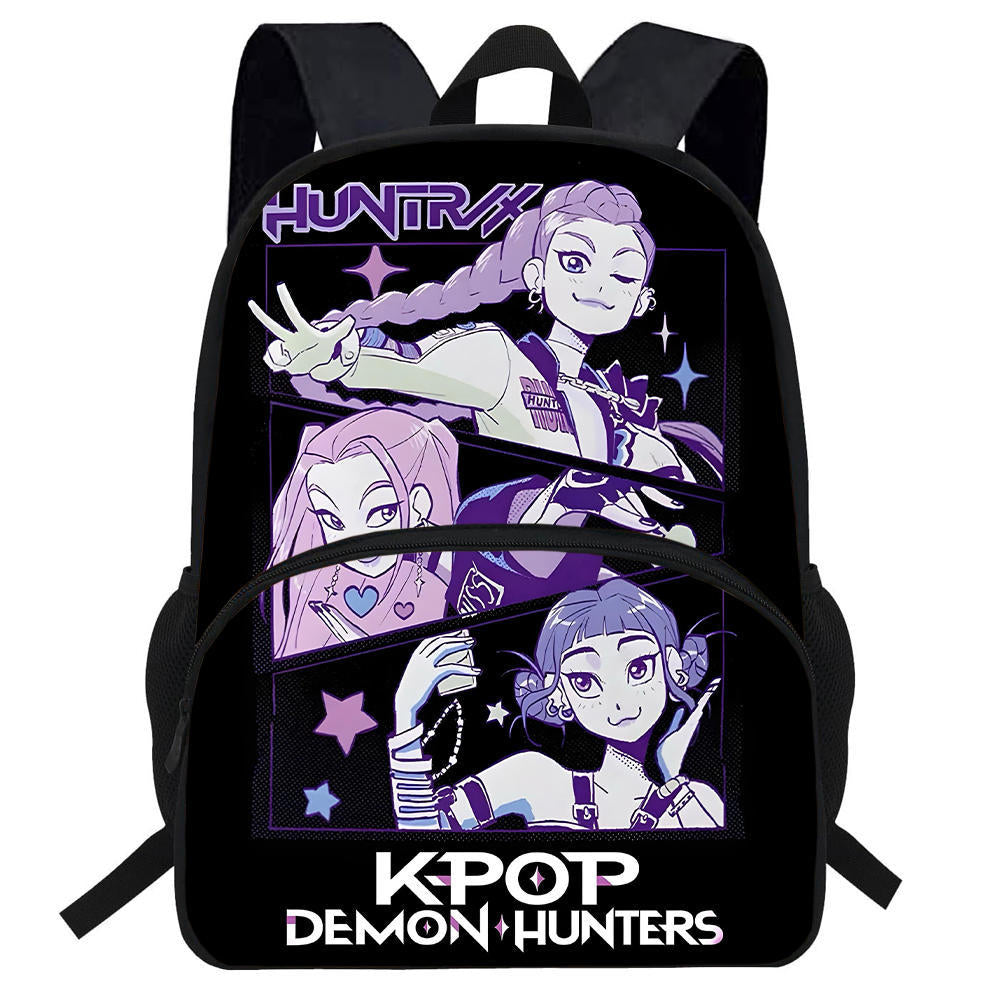 K-Pop Demon Hunters Printed Backpack Cartoon Student School Bag Anime Merch Kids
