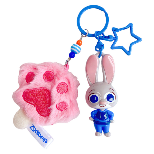 Zootopia Judy Hopps & Nick Wilde Plush Keychain Cute Bag Charm & Phone Accessory