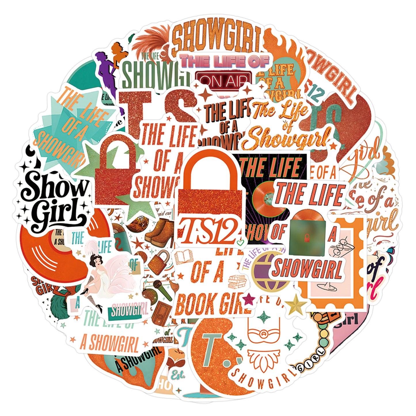 Taylor Swift Sticker Pack The Life of a Showgirl Album Graffiti Stickers Concert & Album Collection Laptop/Luggage Decals