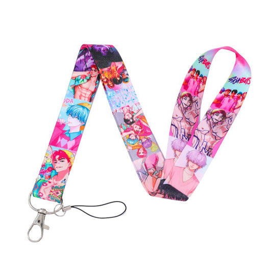 K-Pop Demon Hunters Printed Lanyard Neck Strap ID Badge Holder Keychain Accessory