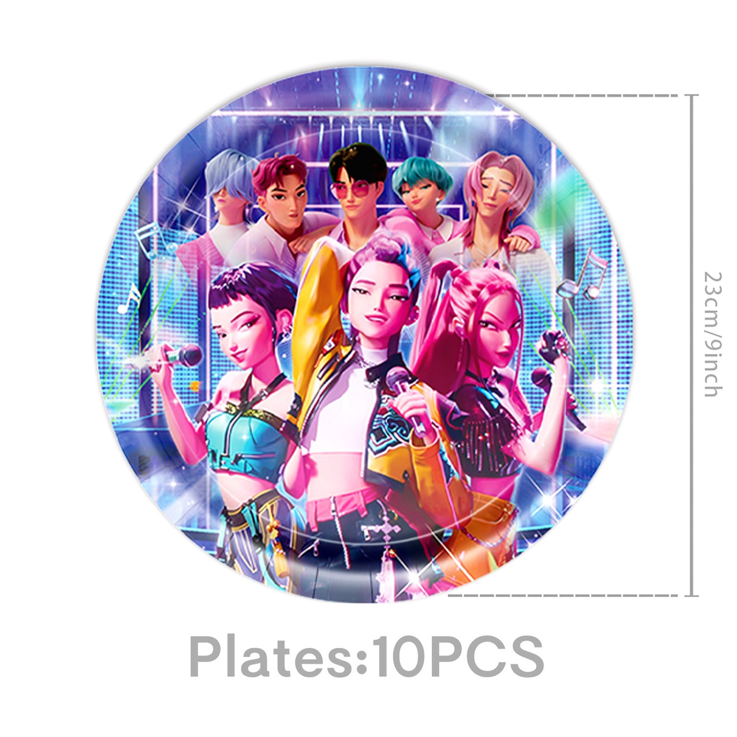Demon Hunters & Saga Boy Band Birthday Party Supplies Themed Tableware and Decorations