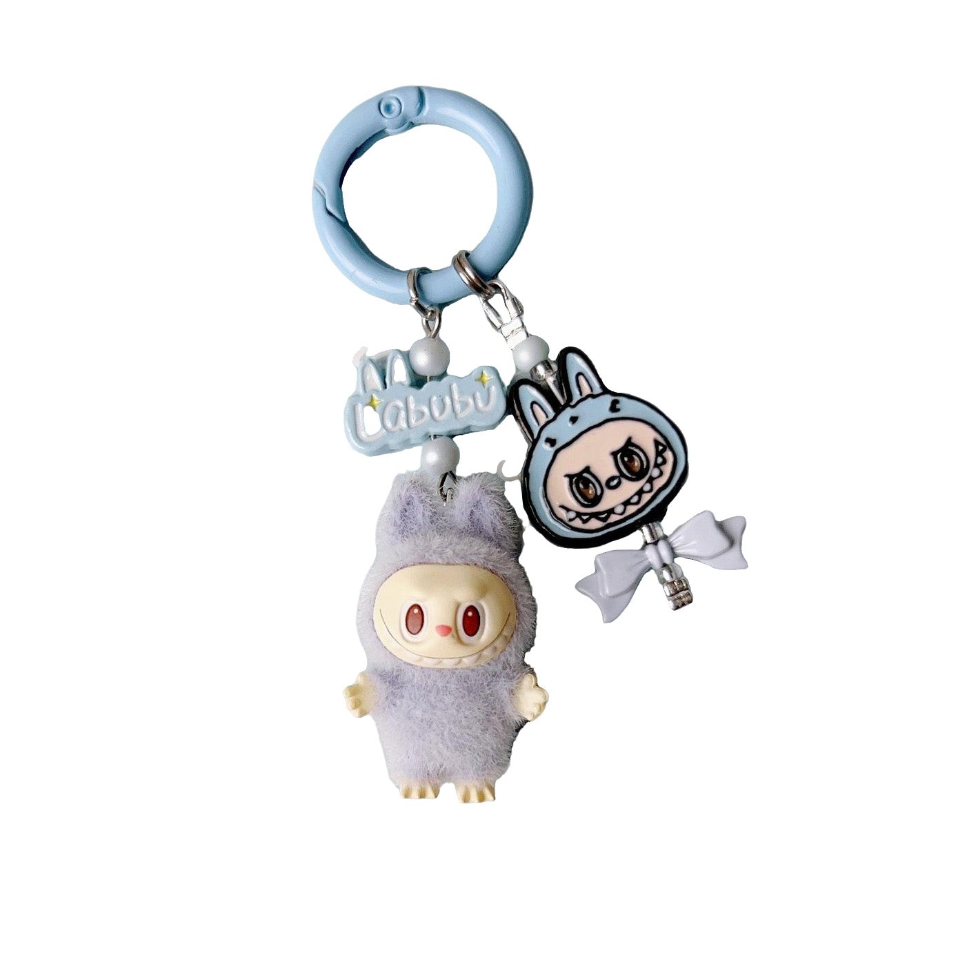 Labubu PVC Figure Keychain Trendy Collectible Phone Charm Handmade Car Accessory & Bag Pendant