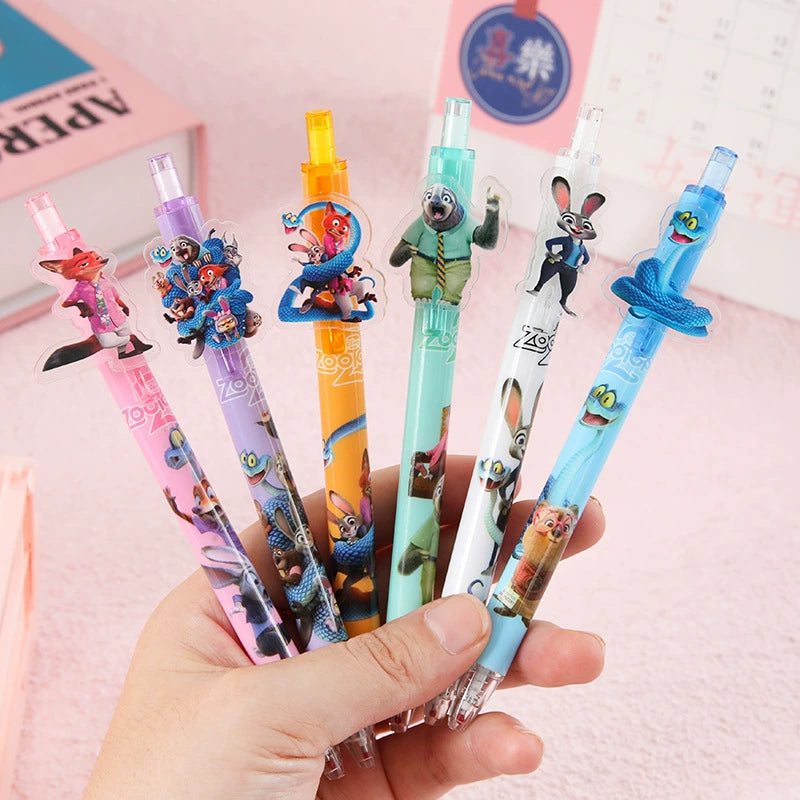 Zootopia 2 Nick Judy Character Resin Clip Pens Click Gel Pens for Students & Office Use