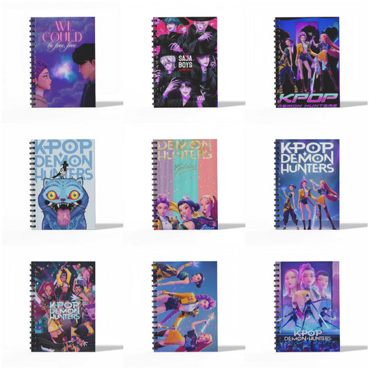 K-Pop Demon Hunters Merchandise A6 Spiral Notebook Student Office Stationery