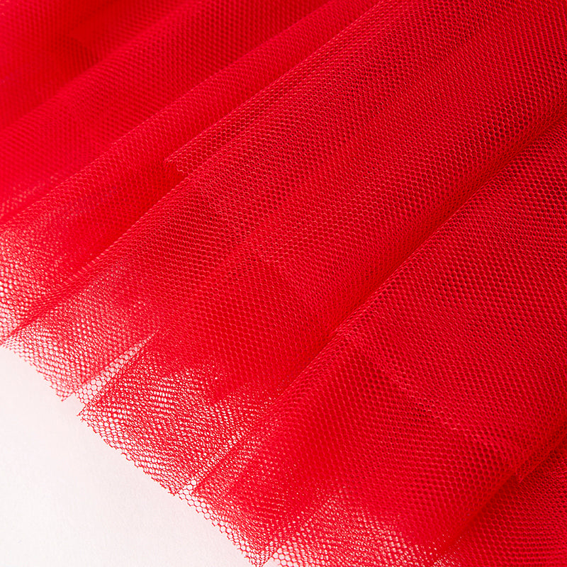 Girls 4th Of July Blue Star Sequins Red Tulle Dress