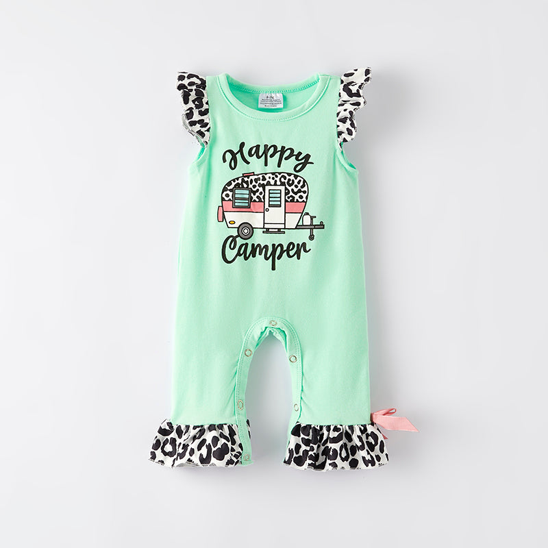 Baby Toddler Summer HAPPY CAMPER Romper