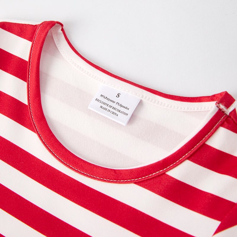 Girls July 4th Red Stripes Blue Star Twirl Dress