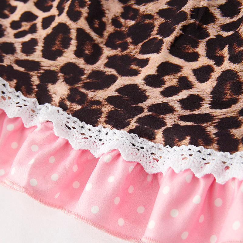 Girls Summer Cheetah Print Camper Dress