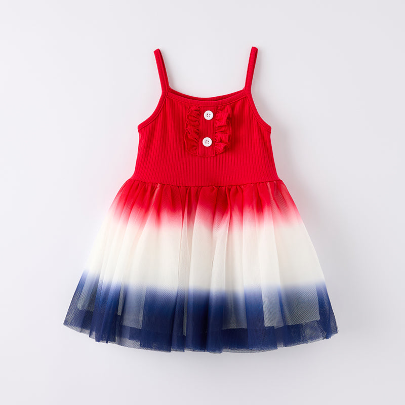 Girls Summer Red Blue White Tulle July 4th Dress Auraquise Girls Summer Red Blue White Tulle July 4th Dress Auraquise