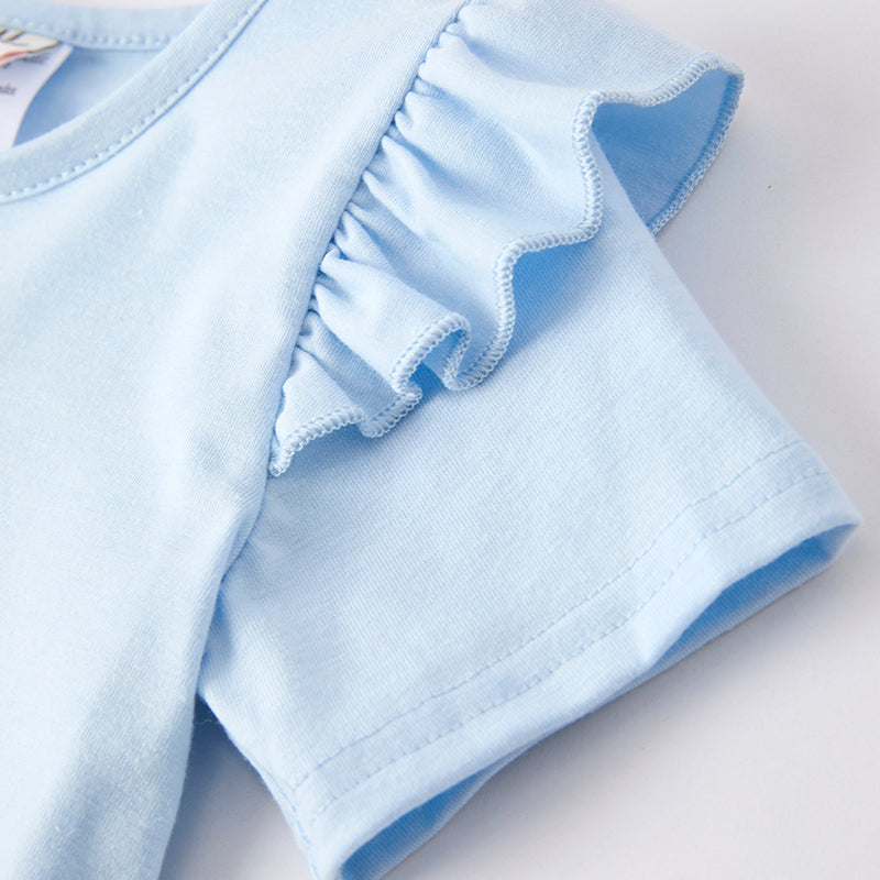 Girls July 4th "BORN TO SPARKLE" Denim Short Set