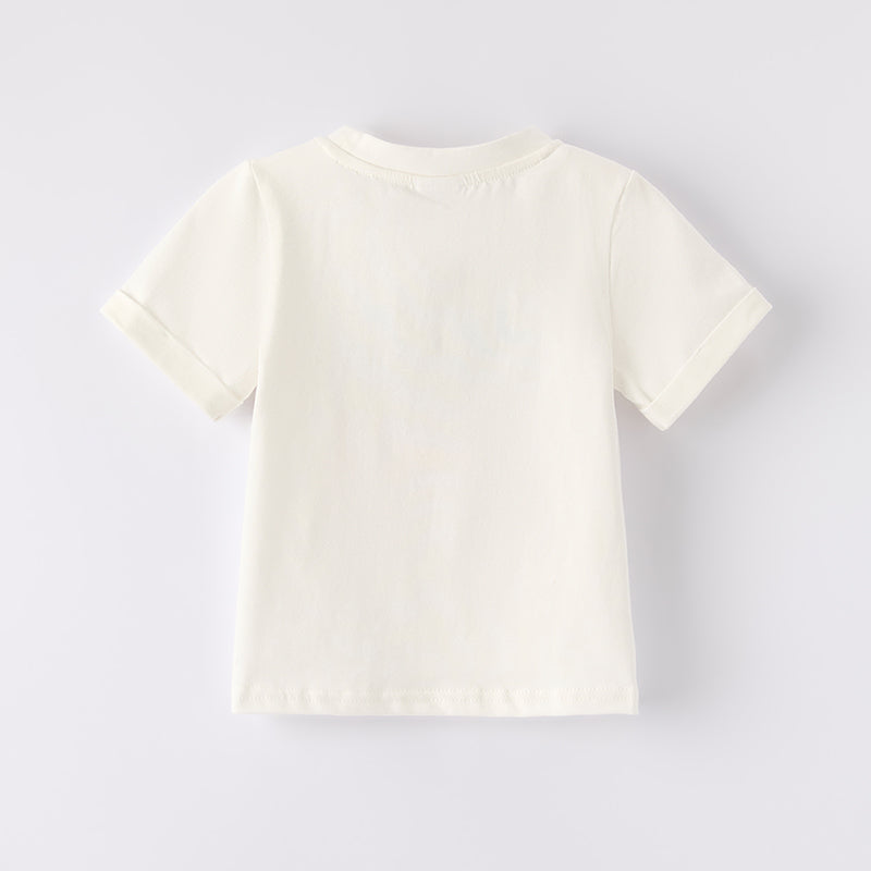 Mommy and Me Mother's Day Bow Print White Cotton Shirt