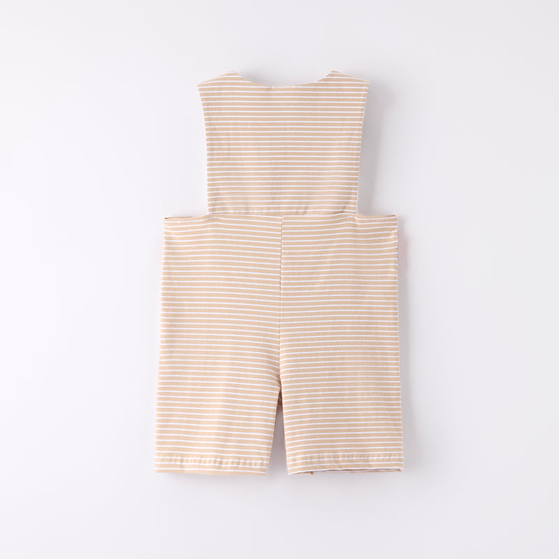 Baby Boys Farm Smocked Embroidered Stripes Romper