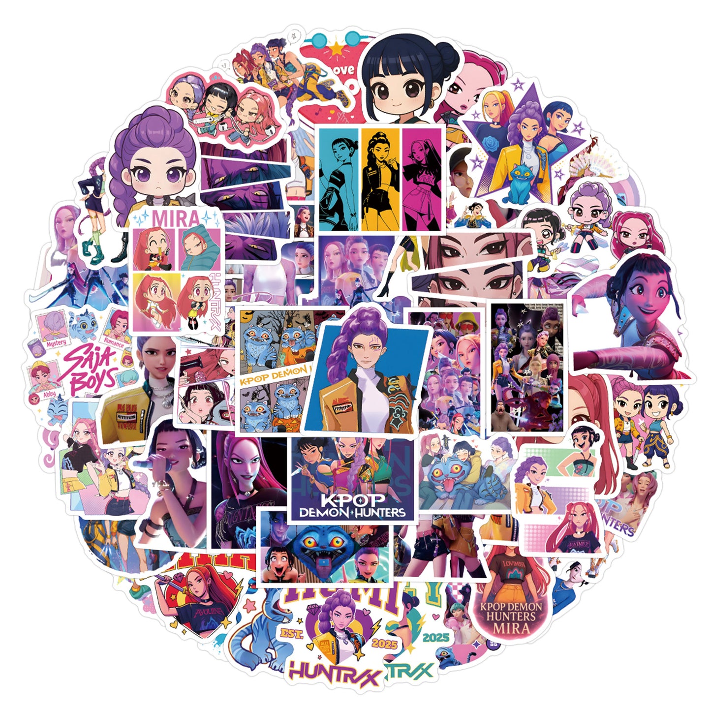 KPOP Demon Hunters Saja Boys Stickers Character Decals DIY Scrapbooking & Craft Supplies