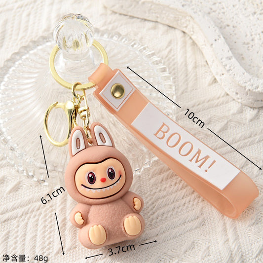 Labubu 2nd Gen Silicone Keychain – Cute Cartoon Charm