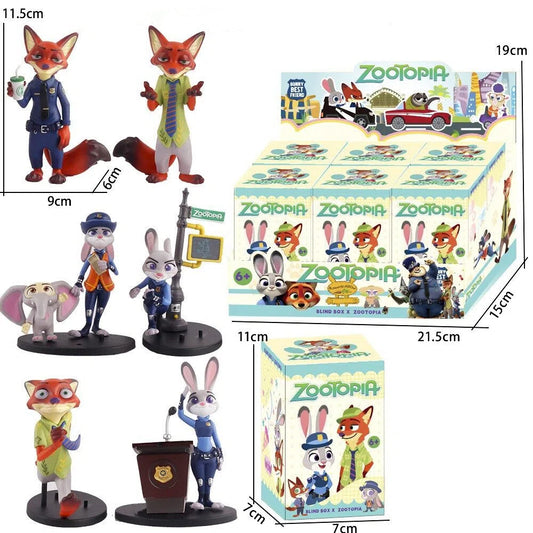 Zootopia Figures Judy Hopps Nick Wilde Cute Anime Collectible Ornaments