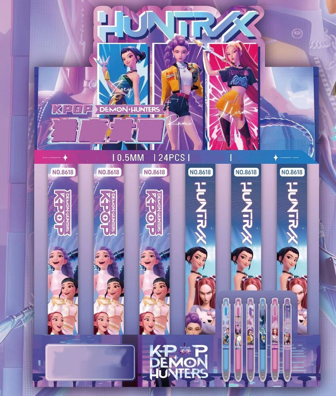 K-Pop Demon Hunters Print Click Ballpoint Pen Retractable Student Office Stationery