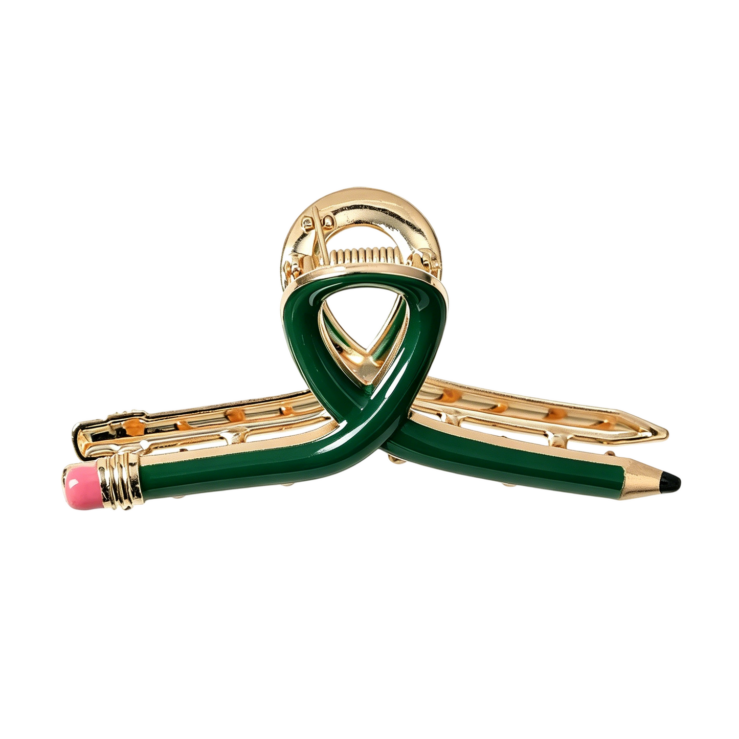 Cute Metal Pencil Hair Claw Clip – Back-to-School Gift & Creative Ponytail Holder