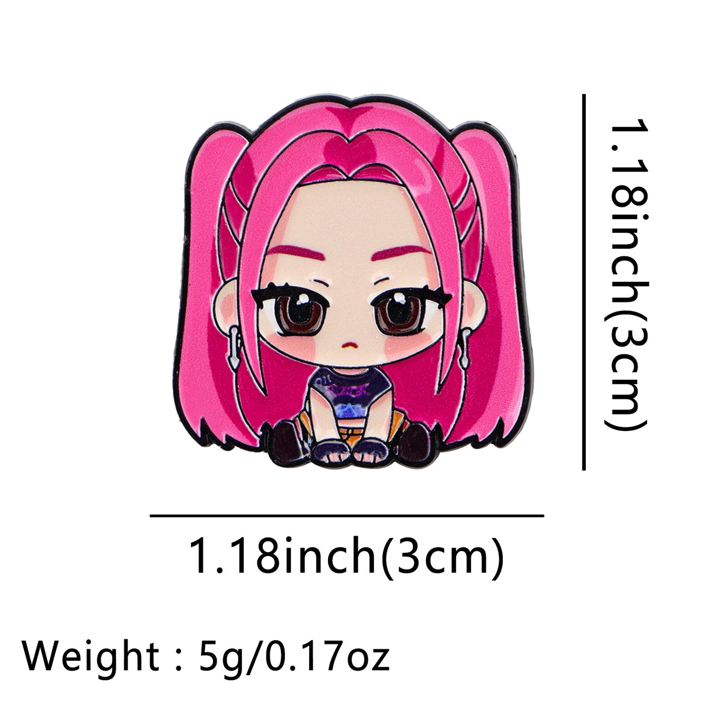 K-Pop Demon Hunters Cartoon Metal Brooch Creative Badge Pin for Bags and Clothing Accessories