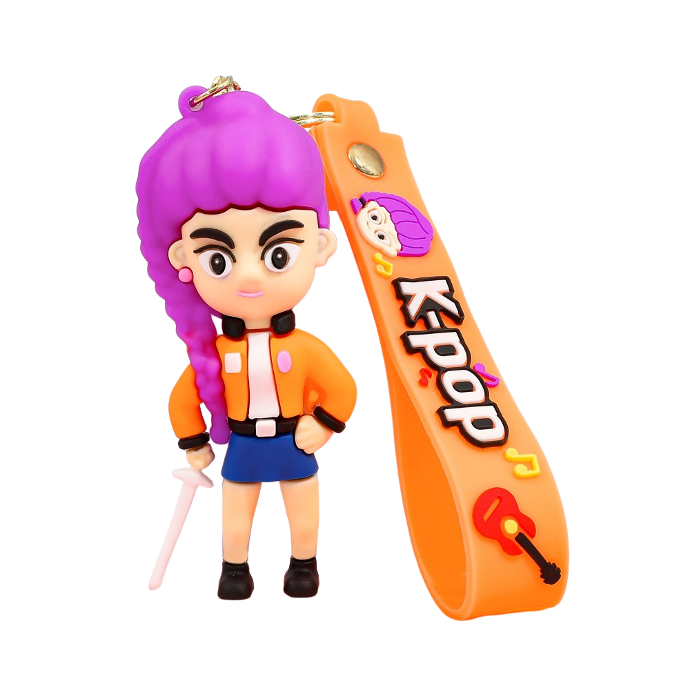 KPOP Demon Hunters Silicone Keychain – Cute Plush-Inspired Bag Charm & Accessory