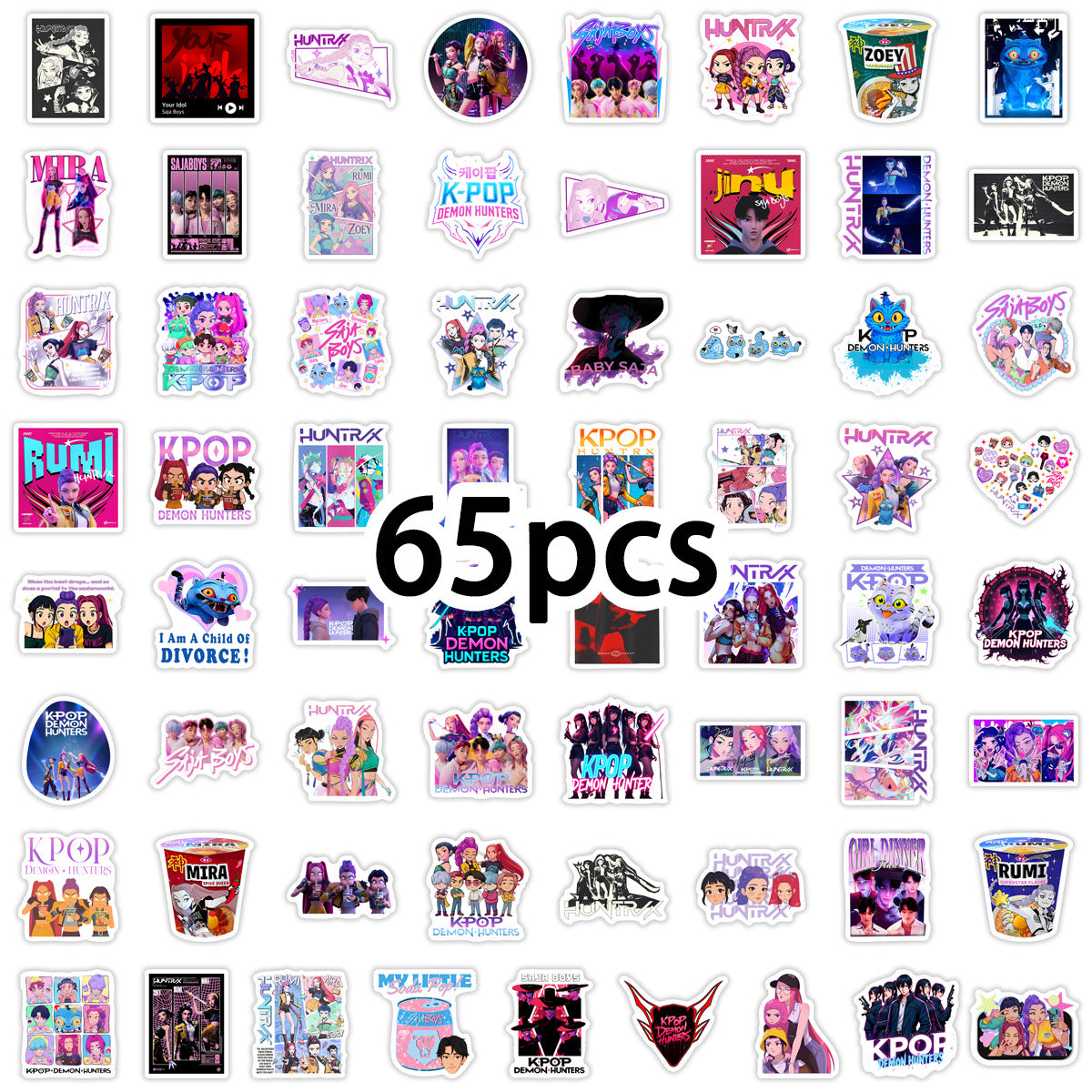 KPOP Demon Hunters Saja Boys Stickers Character Decals DIY Scrapbooking & Craft Supplies