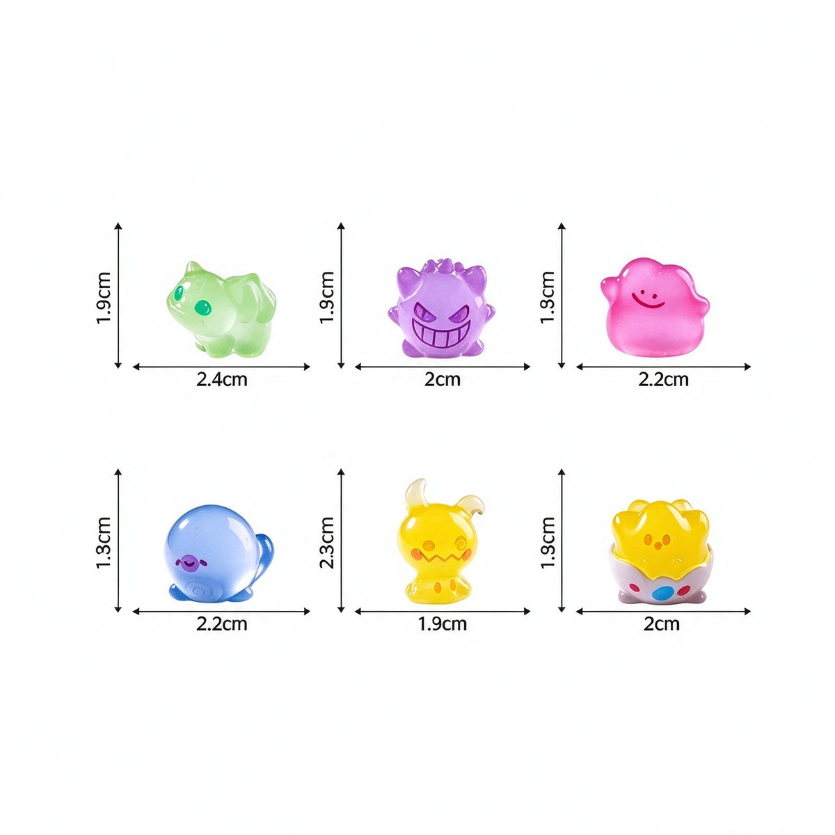 Mini Glow-in-the-Dark Ghost Figurines – Resin Halloween Tabletop Decor & Party Supplies
