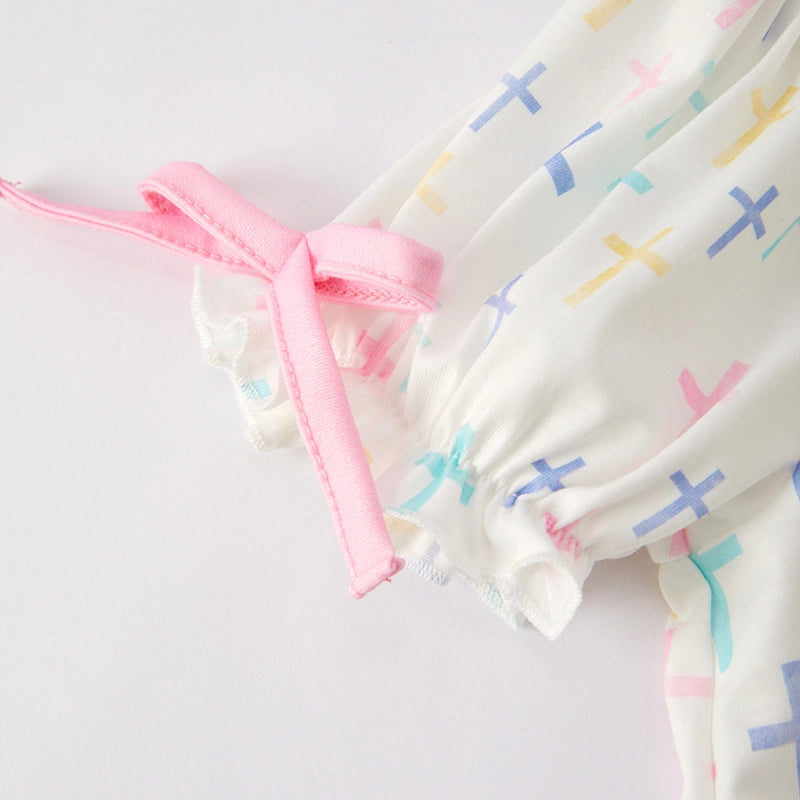 Toddler Girls Easter Cross Smocking Embroidery Dress