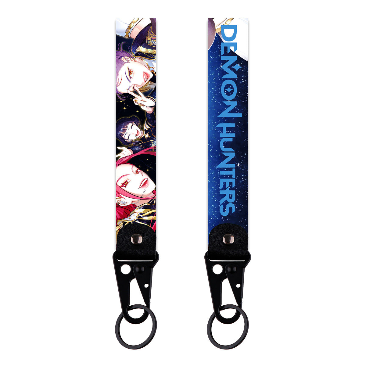 K-Pop Demon Hunters Keychain – Metal Lobster Clasp Pendant with Leather Lanyard