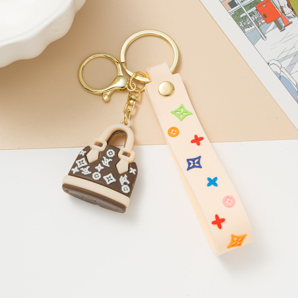 Mini Silicone Purse Keychain Cute Bag Shape Key Ring & Backpack Charm Accessory